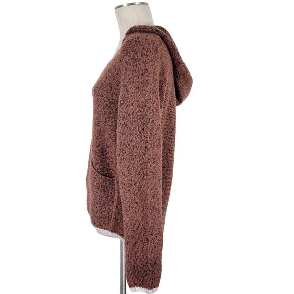 Prana Shine On Sweater Hoodie Size S Kangaroo Pocket Long Sleeve Rust Soft - Picture 4 of 12
